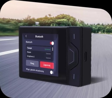 Antyradar Yanosik RS z abonamentem na 12 miesięcy bluetooth Ekran