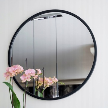 ЗЕРКАЛО СО СВЕТОДИОДНОЙ ПОДСВЕТКОЙ, диаметр 80 СМ, КРУГЛОЕ В РАМКЕ