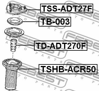 КРЫШКА АМОРТИЗАТОРА ПЕРЕДНЯЯ TSHB-ACR50 FEBEST TOYOTA