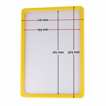 А4 ЖЕЛТАЯ МАГНИТНАЯ РАМКА ДЛЯ ПОСТЕРА + КАРМАН