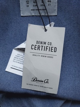 DENIM CO nowy płaszcz narzutka jeans tencel 40