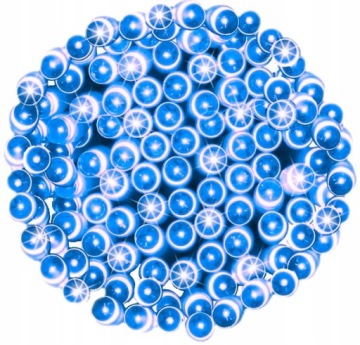 LAMPKI CHOINKOWE 100 LED ZEWNĘTRZNE STAŁE FLASH NIEBIESKIE