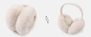 zimowe ciepłe NAUSZNIKI miękki składana REGULACJA dla damskie dziewcząt