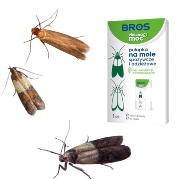BROS GREEN POWER ЛОВУШКА ДЛЯ ПИЩЕВОЙ МОЛИ ДЛЯ ОДЕЖДЫ БЕЗ ХИМИЧЕСКИХ LEP 1 ШТ.