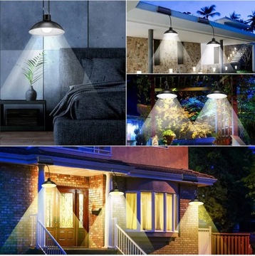 Żyrandol x2 Lampa Solarna LED Wisząca PILOT ZESTAW