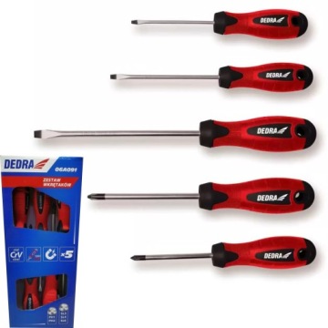 НАБОР ОТВЕРТОК DEDRA 06A091 5 ШТ. CRV СТАЛЬ