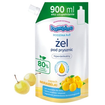 Bambino rodzina żel zapas 900ml mirabelka