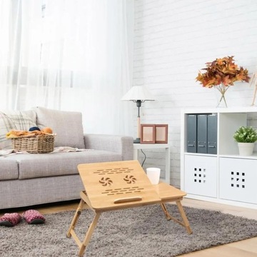 СТОЛИК ДЛЯ НОУТБУКА ДЛЯ КРОВАТИ ПОДСТАВКА ДЛЯ КОМПЬЮТЕРА ДЕРЕВЯННАЯ РЕГУЛИРУЕМАЯ ПОЛКА