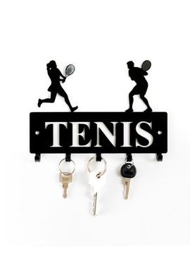 Metalowy wieszak na klucze Tenis