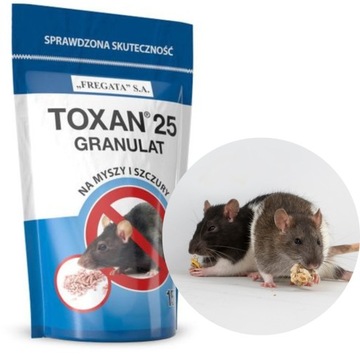 Trutka myszy szczury Toxan Granulat 150g