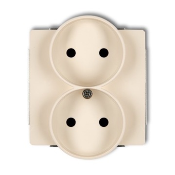 Gniazdo elektryczne podwójne 2x2P 1DGPRSO-2p DECO SOFT beżowy