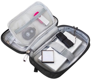 Дорожный органайзер для кабелей и зарядных устройств, черный