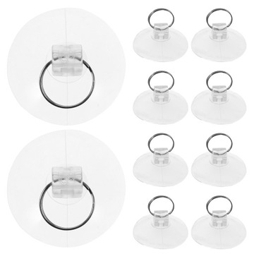 РЕЗИНОВЫЙ КРЮЧОК С ПРИСОСКОЙ ДЛЯ УКРАШЕНИЯ КОЛЛЕКЦИИ ИЗ 10 ШТ.