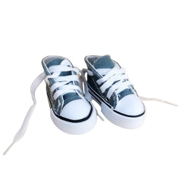 1 para buty dla lalek 5cm wiązane trampki denim