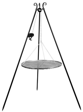 GRILL NIERDZEWNY FI 80CM TRÓJNÓG KOŁOWROTEK 180CM