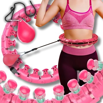 HULA HOP SMART Z OBCIĄŻENIEM Z WYPUSTKAMI ODCHUDZAJĄCE FITNESS SKŁADANE