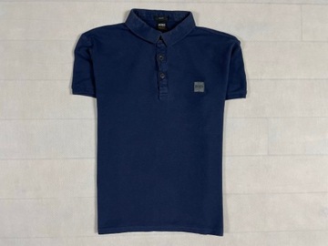 Hugo Boss polo męska unikat logo slim fit klasyk M