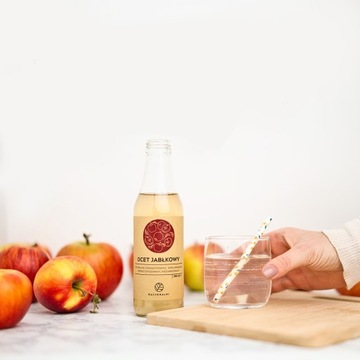 Ocet Jabłkowy NATURALNY Żywy NIEPASTERYZOWANY Mętny RACJONALNI 1l 1000 ml