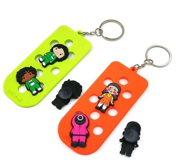 Брелок Crocs Jibbitz с белой булавкой - светящийся