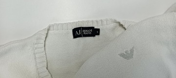 ARMANI AJ Markowy Oryginalny Sweter V-Neck r. S