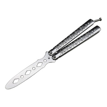 trwały, aluminiowy nóż treningowy motylkowy, plastikowy wielokolorowy