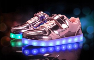 СВЕТОДИОДНАЯ ОБУВЬ С ПОДСВЕТКОЙ, БЕЛАЯ ЗАЛИПКА