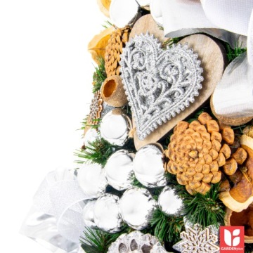 Искусственная елка украшенная 110 см ПРЕМИУМ серебро