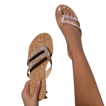 Women'S Sliders Beach Crystal Flops Sandals Casual