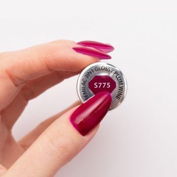 Лак для ногтей Semilac ONE STEP Hybrid S775 Plum Wine Hybrid 5 мл