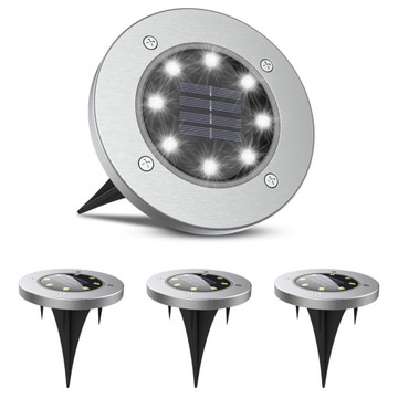 LAMPA SOLARNA LED OGRODOWA SOLARNE LAMPKI 4 szt