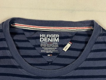 Tommy Hilfiger Longsleeve Męski Paski Logo L XL