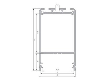 PROFIL ALUMINIOWY CLARO ANODOWANY 1M DO TAŚM LED