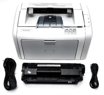 HP LaserJet 1018, (0-10K), pełen toner 100%, kable