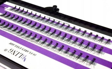 BLING Kępki Rzęsy Jedwabne Naturalne Gęste 12 mm