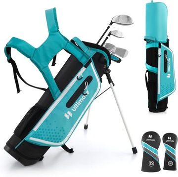 6-częściowy zestaw kijów golfowych niebieski