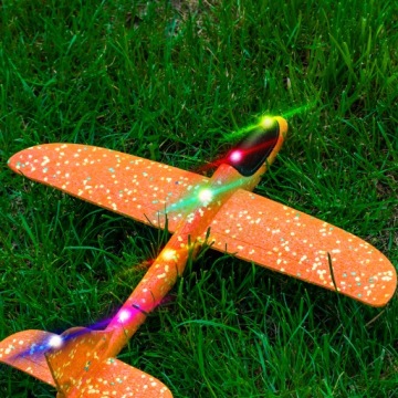 БОЛЬШОЙ ПЛАНЕР ИЗ ПЕНОСТРОЕНИЯ СВЕТОДИОДНЫЕ ФАРЫ FOAM JET DART