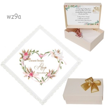 БЕЛАЯ КРЕСТАЛЬНАЯ ХАНИЦА для мальчика, девочки, КРЕЩЕНИЕ, ИМЯ, коробка