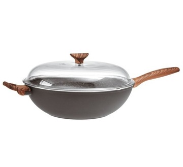 Sambonet Patelnia wok z pokrywką 32cm głęboki