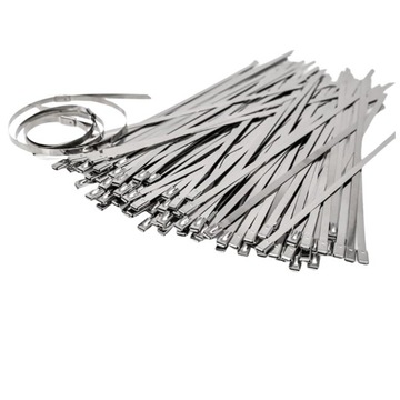 Opaski Zaciskowe Kablowe Trytytki Nierdzewne Metalowe 4,6X200 100szt 20 cm