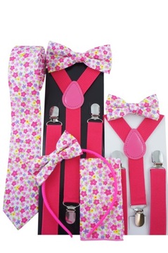 Выкройки мужских подтяжек и галстуков-бабочек НА ВЫБОР! ФУКСИЯ РОЗОВАЯ