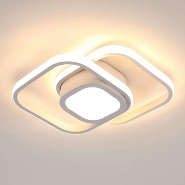 LED Ceiling Light, White Square Creative Design