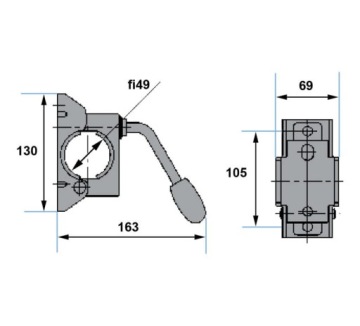 AL-KO, держатель опорного колеса 48 мм