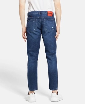 HUGO BOSS jeansy męskie spodnie jeansowe r. 32X32 tapered fit bawełniane