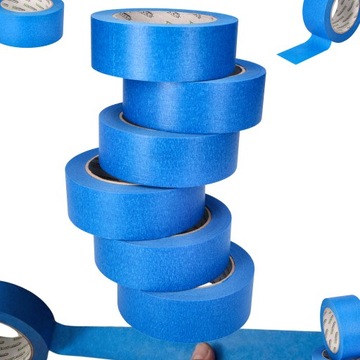 TAŚMA PAPIEROWA MALARSKA NIEBIESKA 38mm/50m 6szt