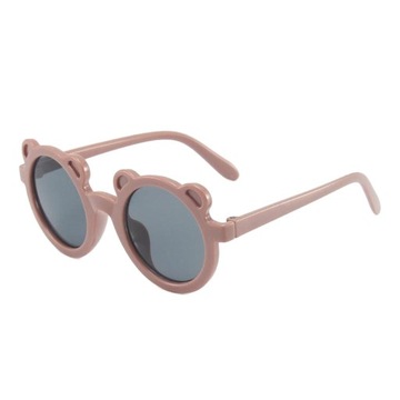Lovely Fashion Transparent Kids Sunglasses coffee