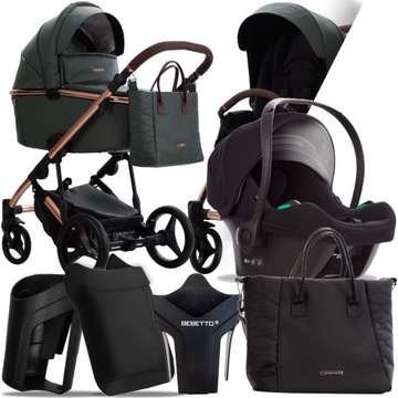 WÓZEK 4W1 BEBETTO LOREN PREMIUM CLASS STELLA 06 I FOTELIK F-K BAZA ISOFIX
