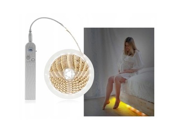 СВЕТОДИОДНАЯ ЛЕНТА МОНО 2М С ДАТЧИКОМ ДВИЖЕНИЯ НА АККУМУЛЯТОРЕ