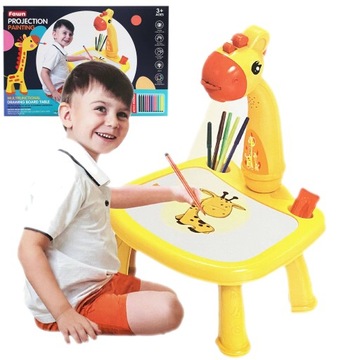 TABLICA DO RYSOWANIA Z PROJEKTOREM MAGICZNY STOLIK DO MALOWANIA DLA DZIECI