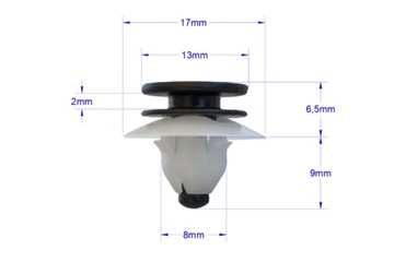 ЗАЖИМ ОБИВКИ КРЫШКИ БАГАЖНИКА VOLVO C30 C70