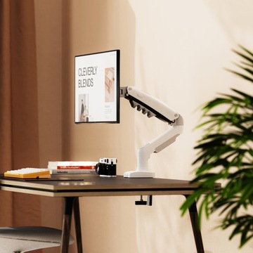 Настольный эргономичный поворотный держатель для ЖК-монитора OLED 17–30 дюймов, белый